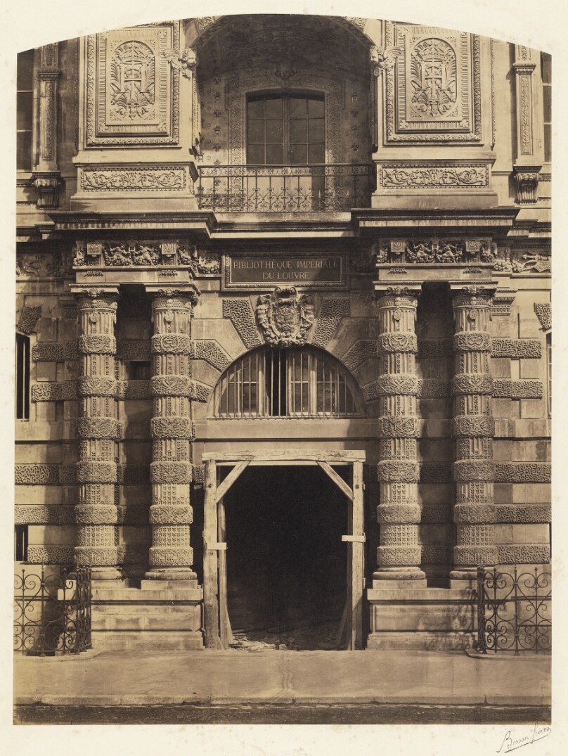 [Entrance to the Imperial Library, the Louvre Palace, Paris]