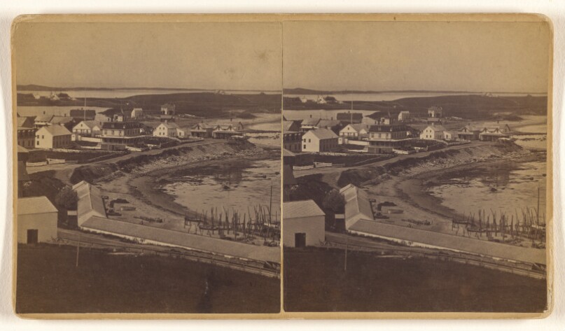 Bathing Beach from Ocean View Hotel. [Block Island, Providence, Rhode Island]