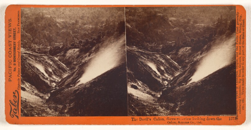 The Devil's Canon, Geysers - view looking down the Canon, Sonoma Co., Cal.
