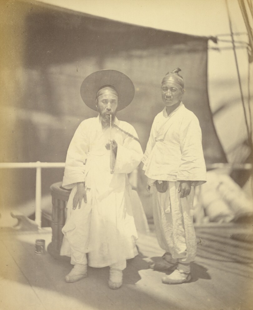 A Corean official bearing the first dispatches on board the 'Colorado'
