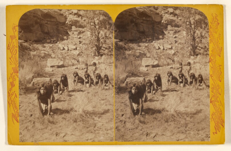 Game of Wolf and Deer. Kai-Vav-Its. A tribe of the Pai Utes, living on the Kai-bab Plateau, near the Grand Canon of the Colorado, in Northern Arizona.