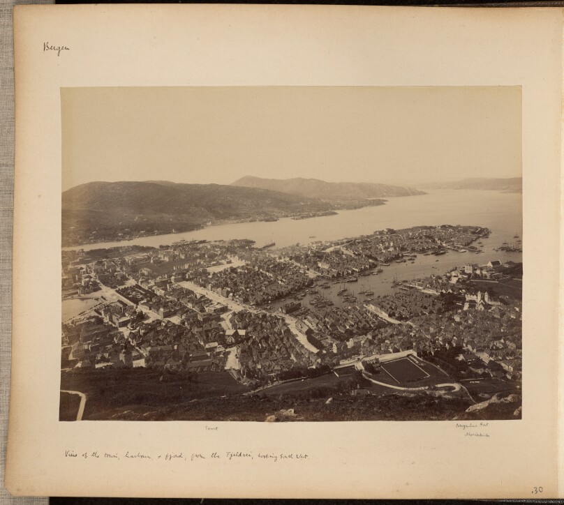 View of the town of Bergen