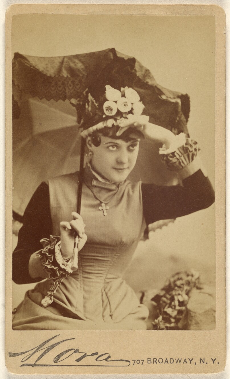 [Woman Posed with Parasol] (84.XD.1157.2433)