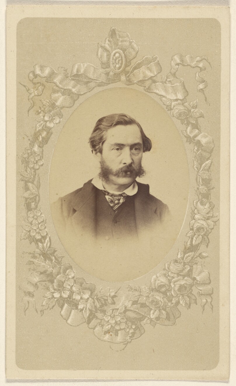 [Man with moustache and muttonchops, in quasi-oval style]