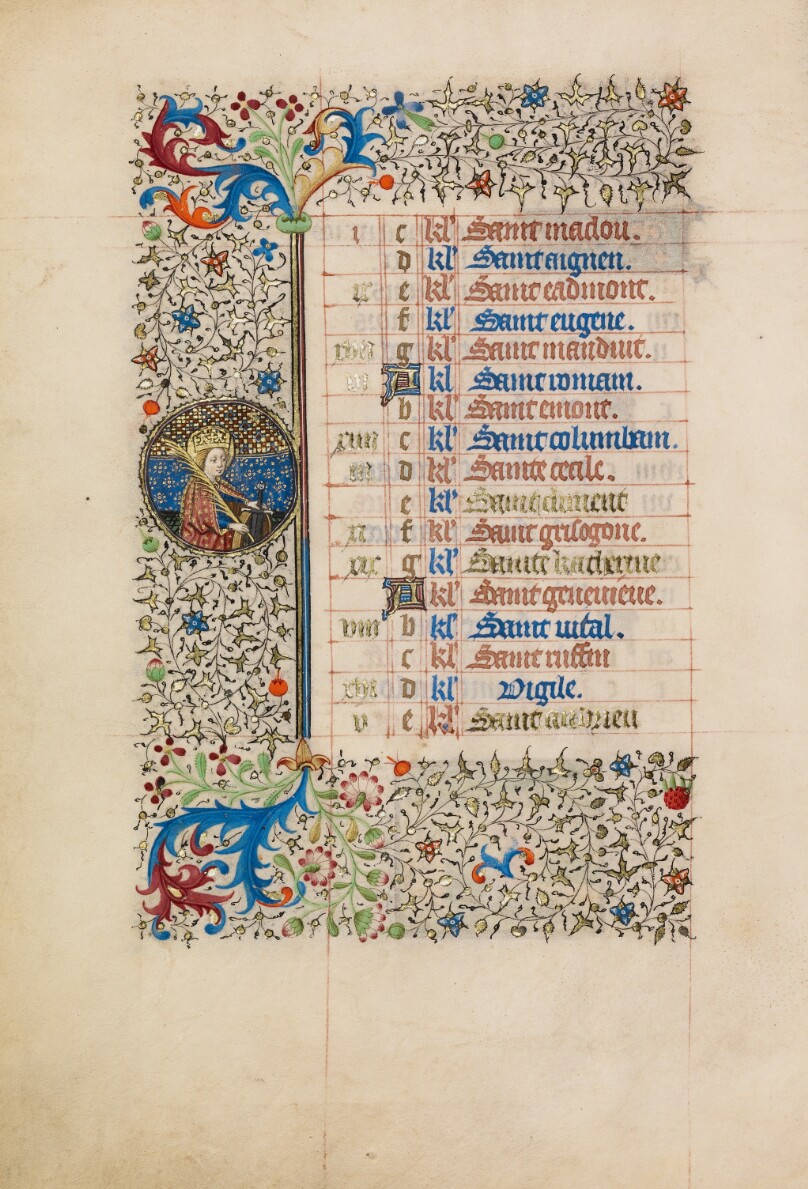 November Calendar Page; Saint Catherine