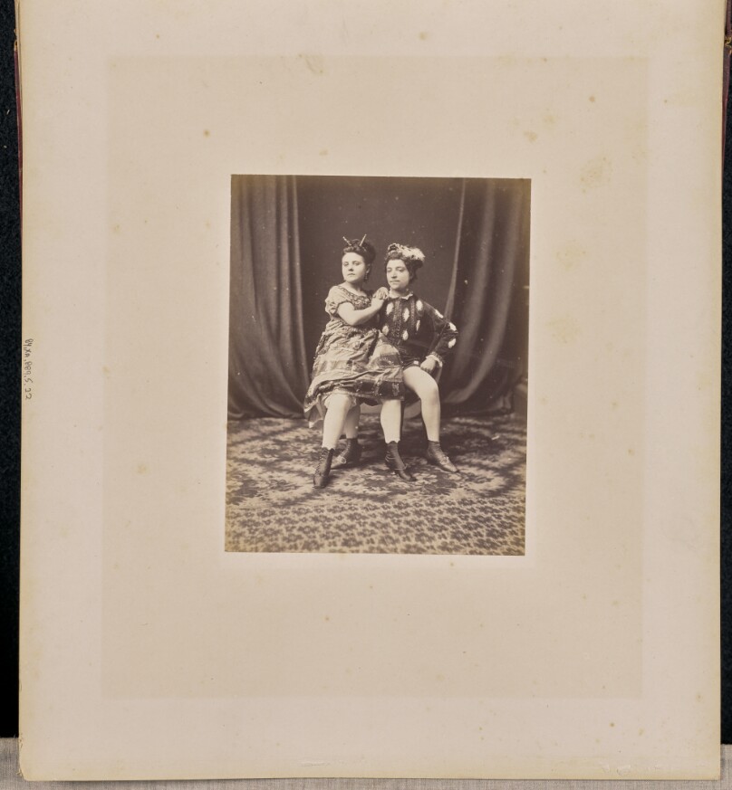 [Portrait of two girls, seated]