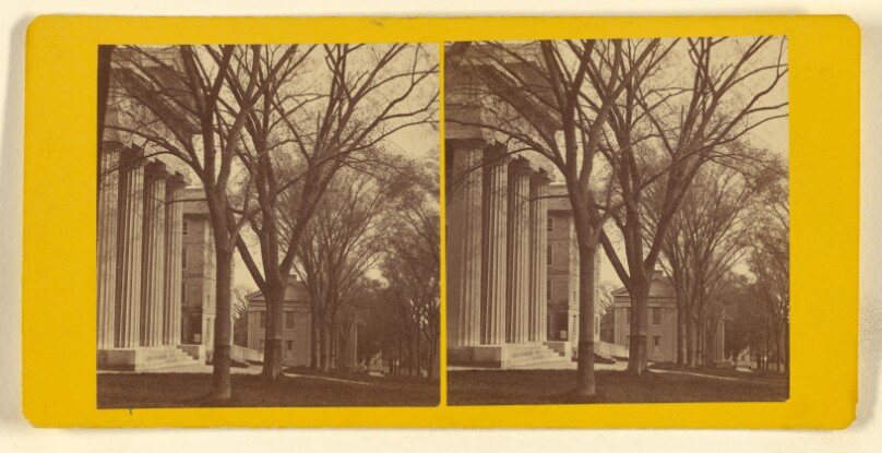 [View of a public building, possibly at Providence, Rhode Island]