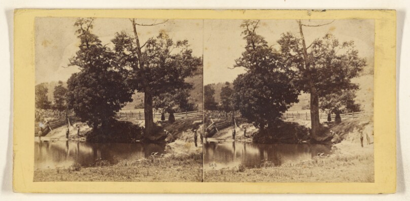 Logan's Spring, At Tyrone City, Pa. The Water from Sinking Run, after sinking in the rocks and disappearing entirely...