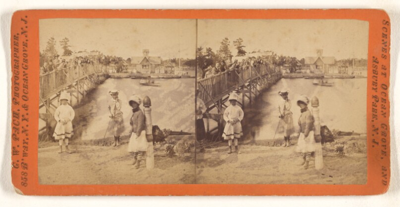 [Bridge over Wesley Lake, Old Foot Bridges over Wesley Lake from Asbury Park to Orange Grove, New Jersey]