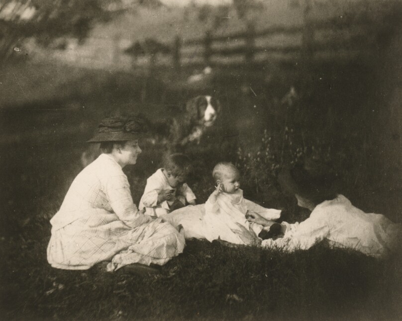 [Frances, Artie and Tom Crowell and Susan Macdowell in Avondale, PA.].