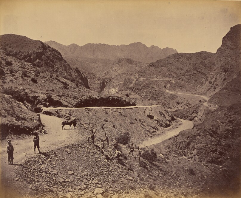 Landi Kotal Pass showing road made by the (Q.O.) Madras Sappers