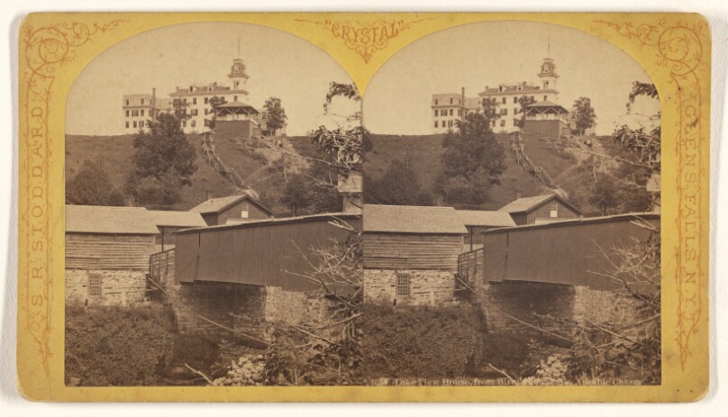 Lake View House, from Birmingham Falls, Ausable Chasm.