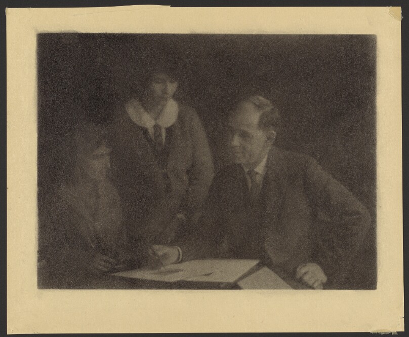 [Clarence H. White and Two Students]
