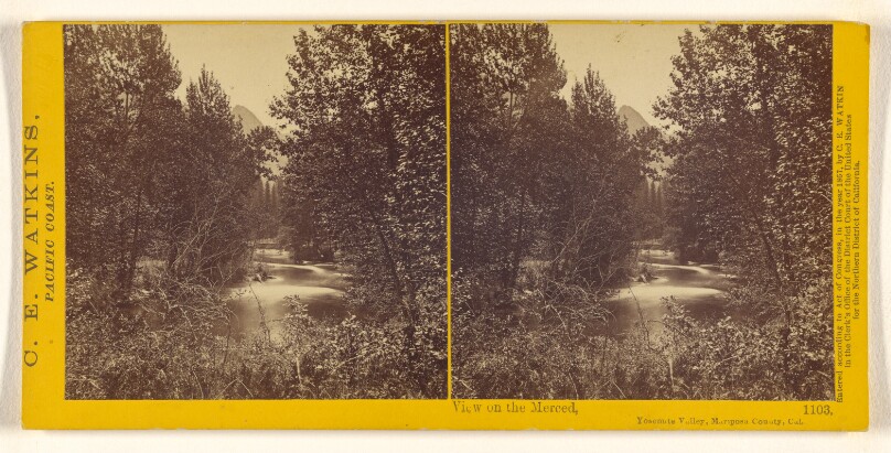 View on the Merced, Yosemite Valley, Mariposa County, Cal.
