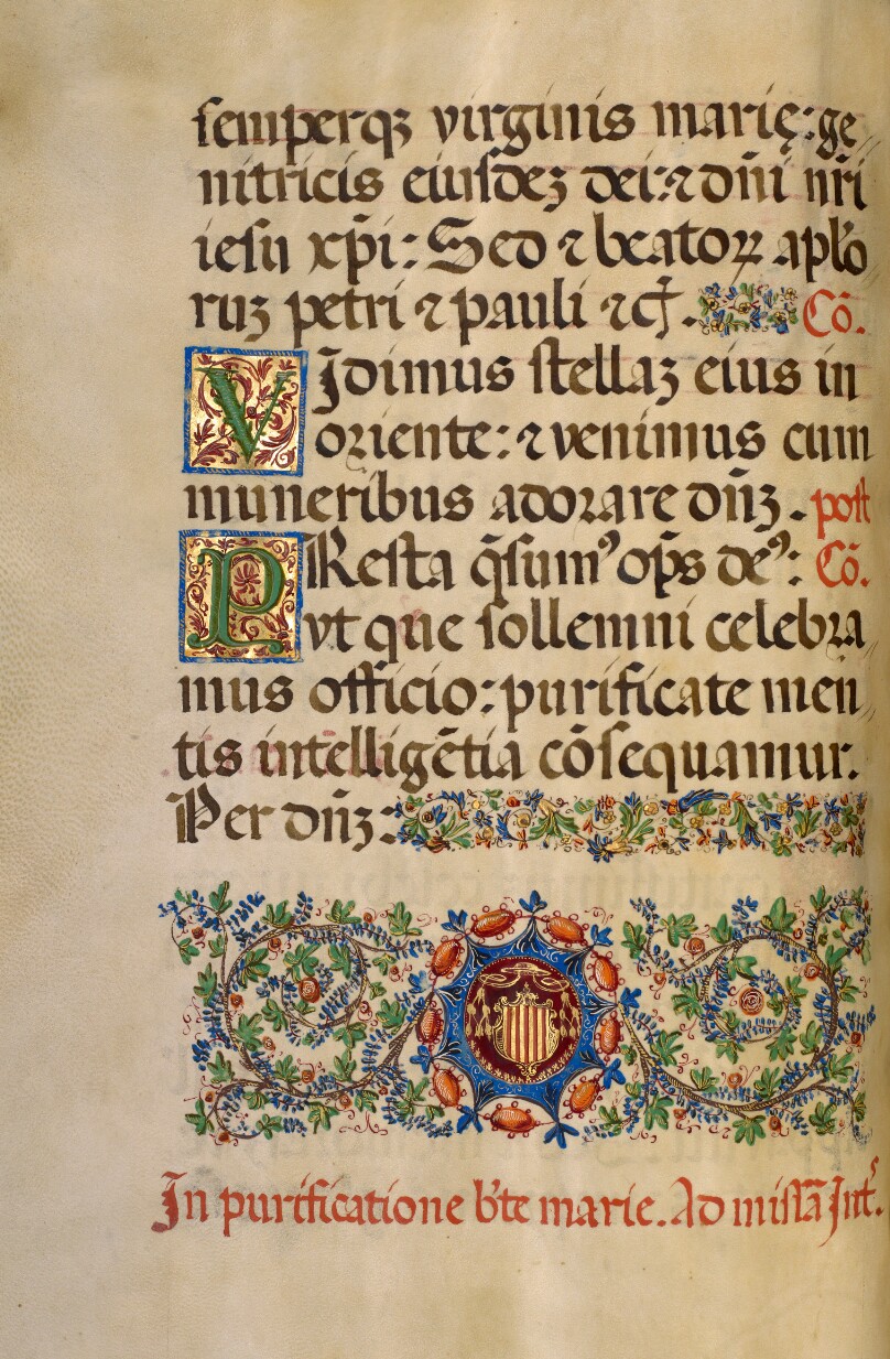 Decorated Initial V; Decorated Initial P