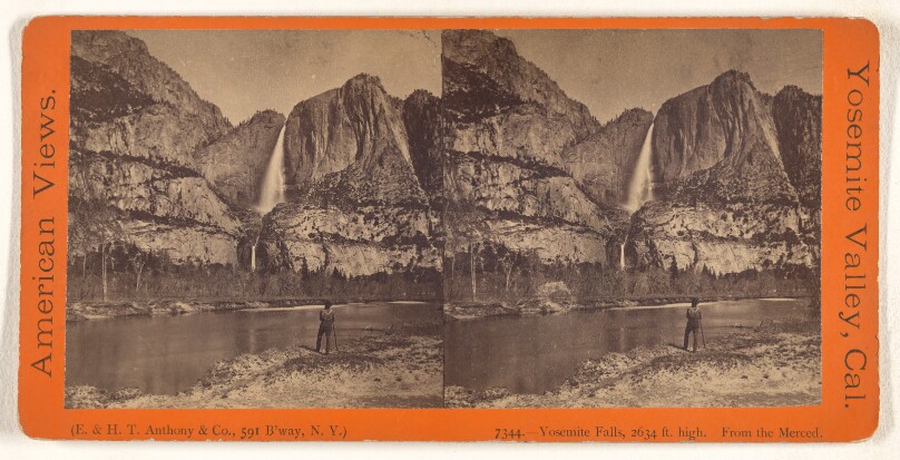 Yosemite Falls, 2634 ft. high. From the Merced.