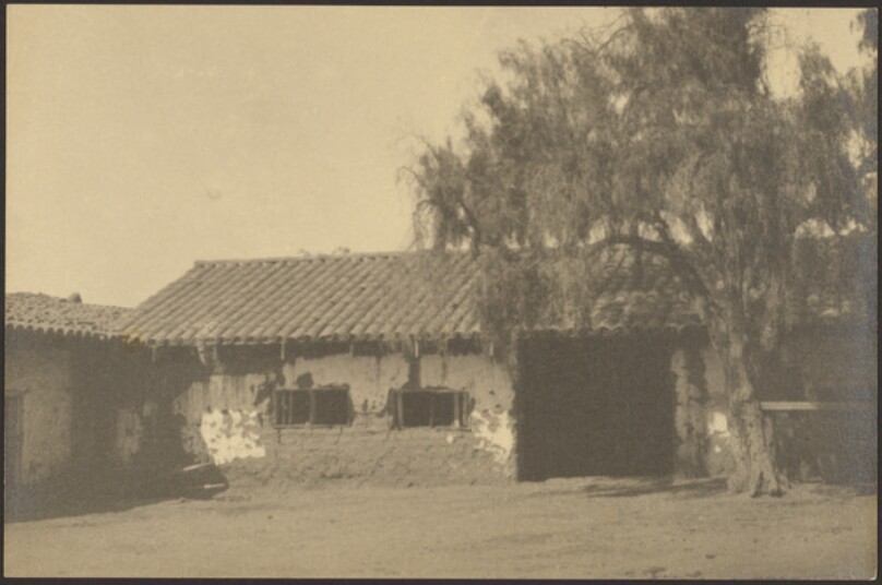 [Building with clay tile roof]