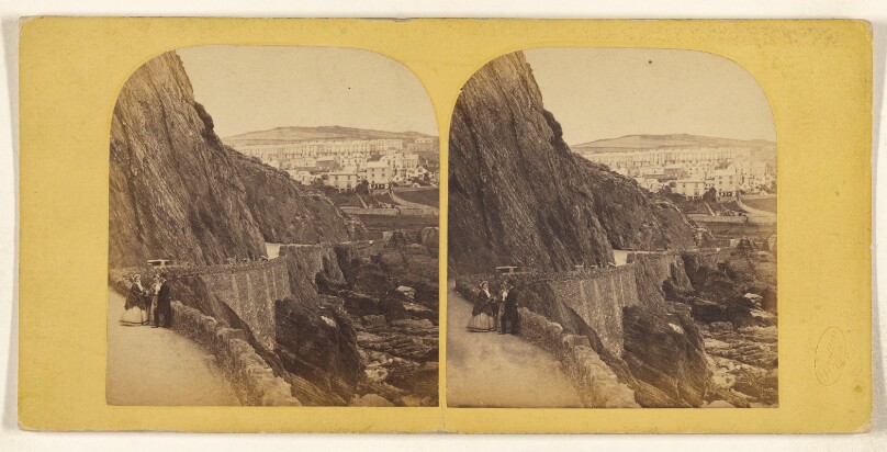 [Walkway overlooking rocks]