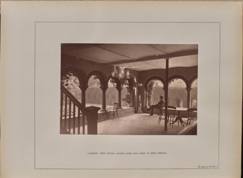 Cloister over Arcade Leading from Ball Room to Upper Terrace