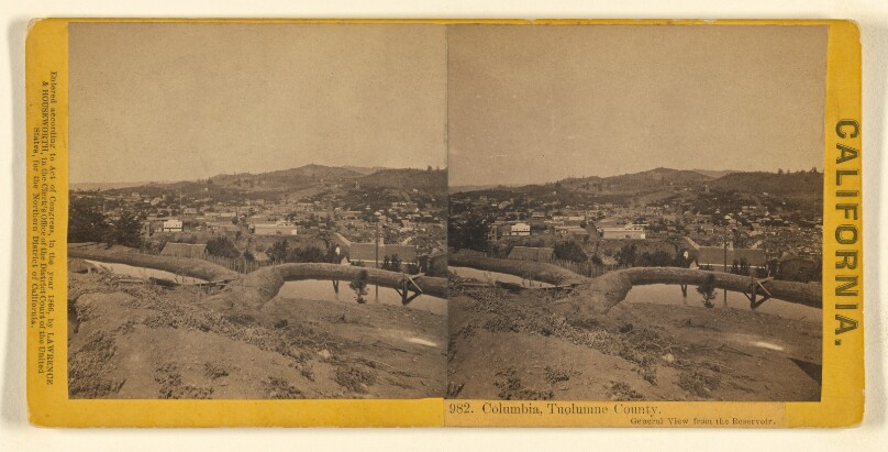 Columbia, Tuolumne County. General View from the Reservoir.