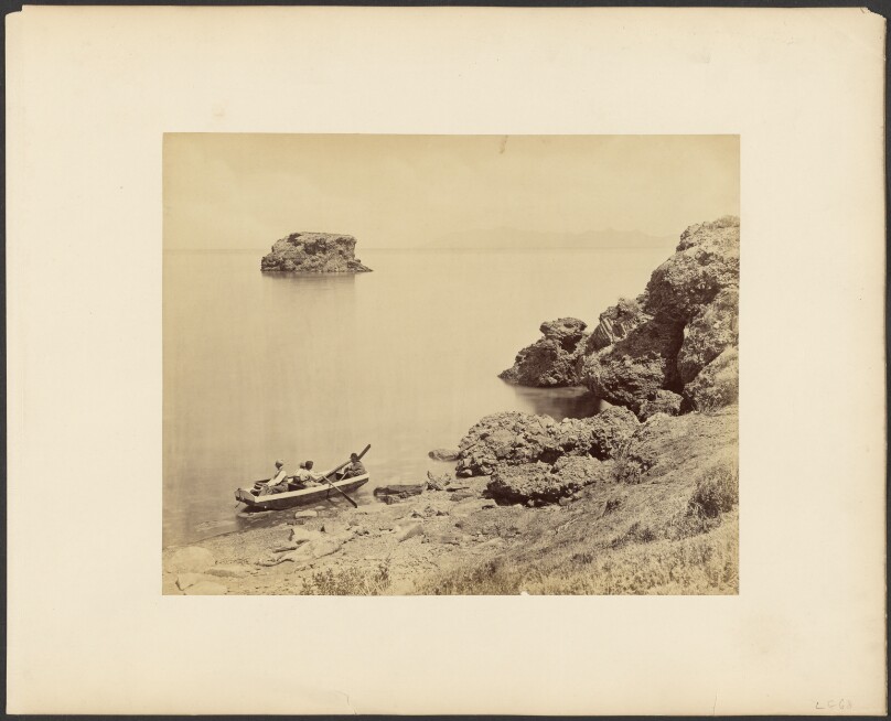 [Four Men in a Boat on a Lake]