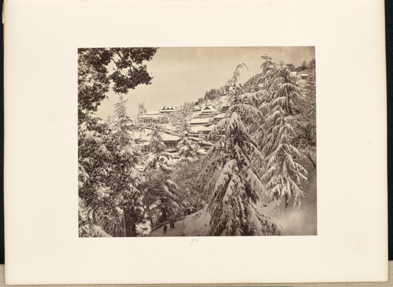 Simla in Winter; The Church, etc., from near the Club