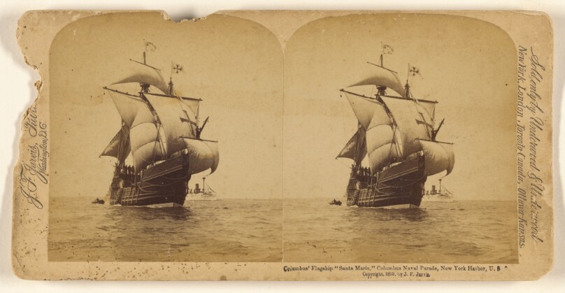 Columbus' Flagship "Santa Maria," Columbus Naval Parade, New York Harbor, U.S.A.