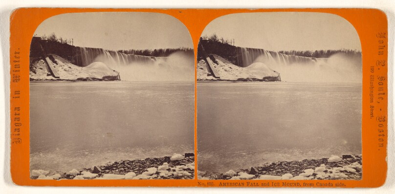 American Fall and Ice Mound, from Canada side.