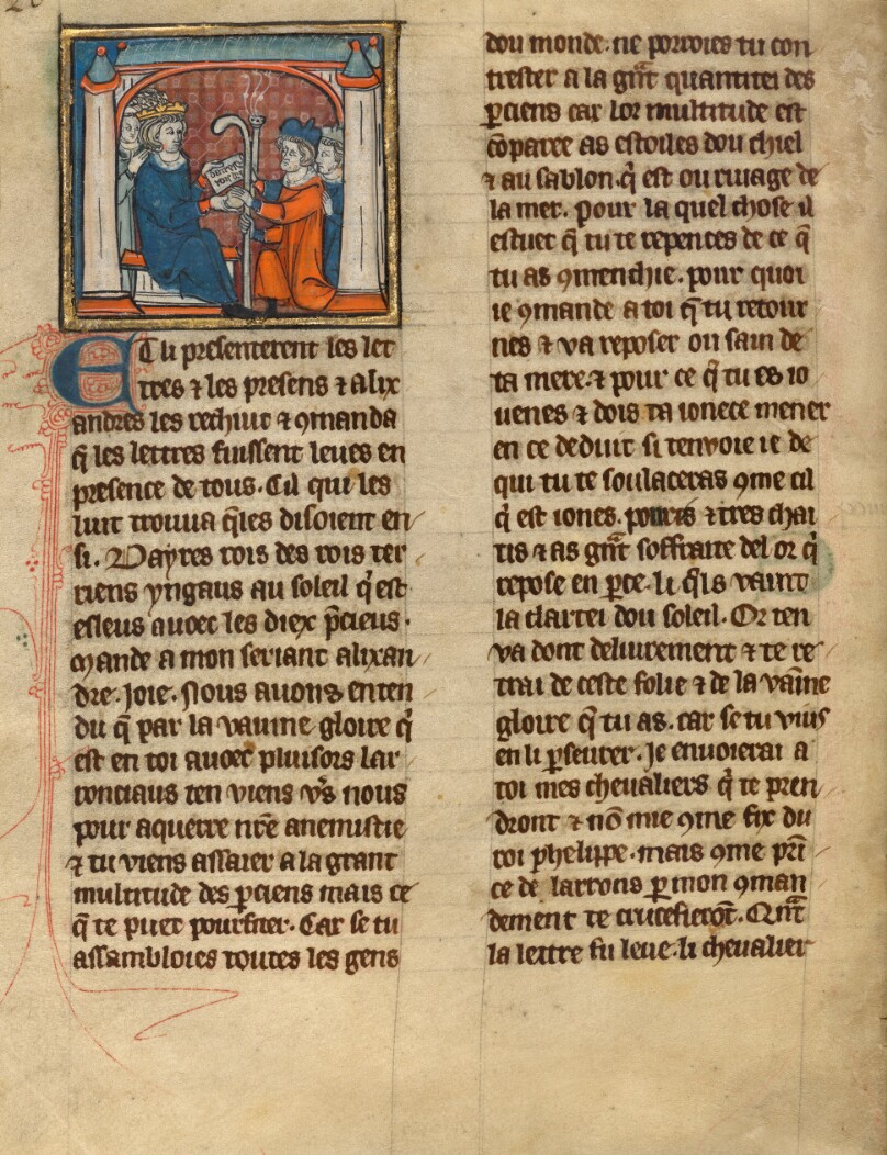 Alexander Receiving Gifts from Darius, the Ruler of Persia, That Are Meant to Mock Alexander