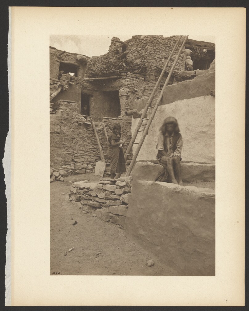 [Native American Man and Woman in Pueblo]