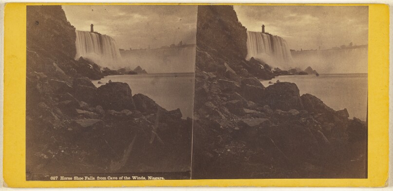 Horse Shoe Falls from Cave of the Winds, Niagara.