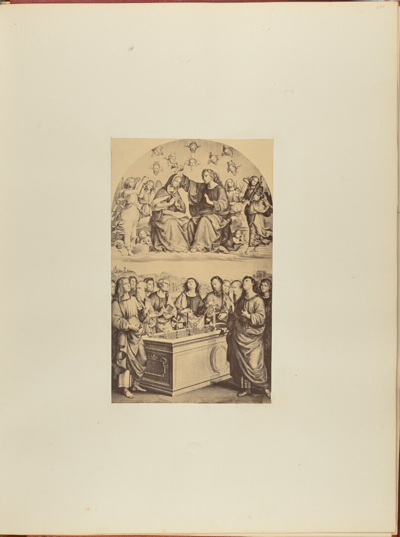 [Engraving of the Coronation of the Virgin]