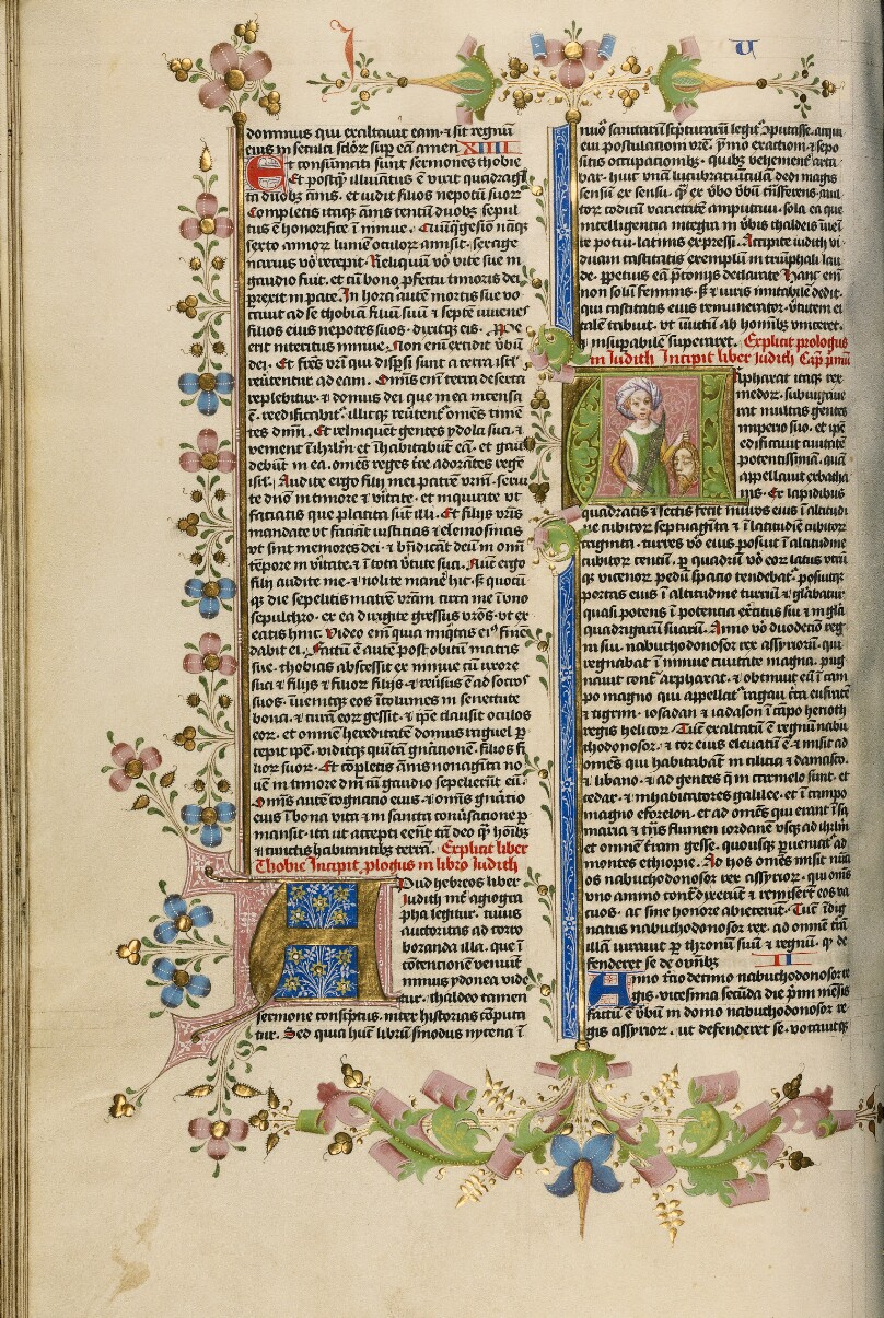 Initial A: Judith with the Head of Holofernes