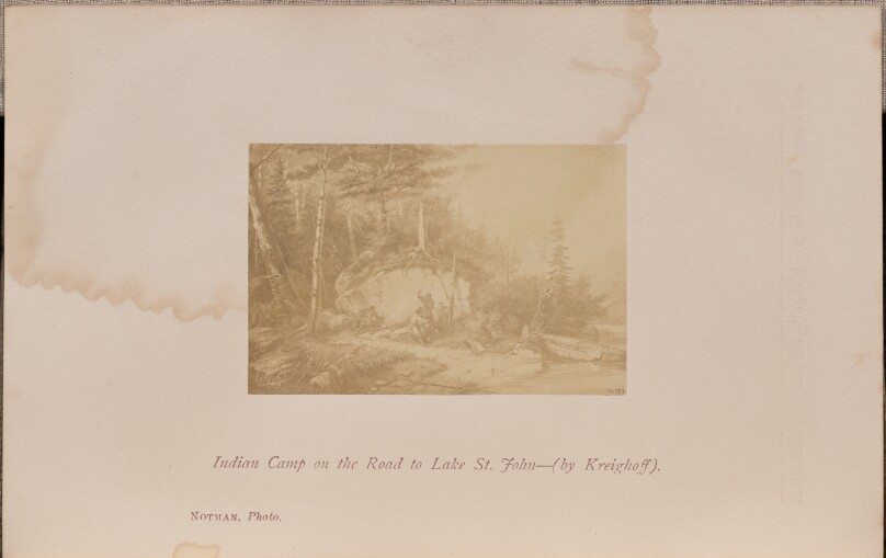 Indian Camp on the Road to Lake Saint John - (by Kreighoff)