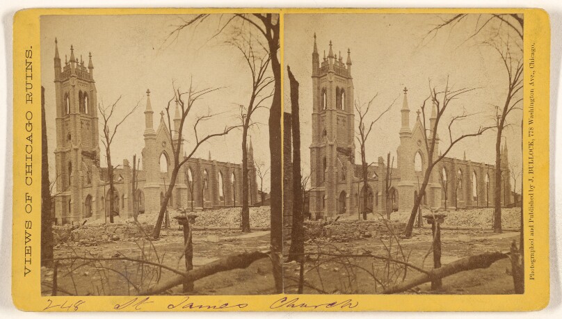 [St. James Church, Ruins of the Chicago Fire, 1871]