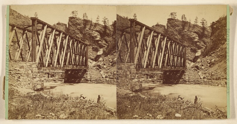 [Train trestle, Grand Canyon of Clear Creek, Colorado]