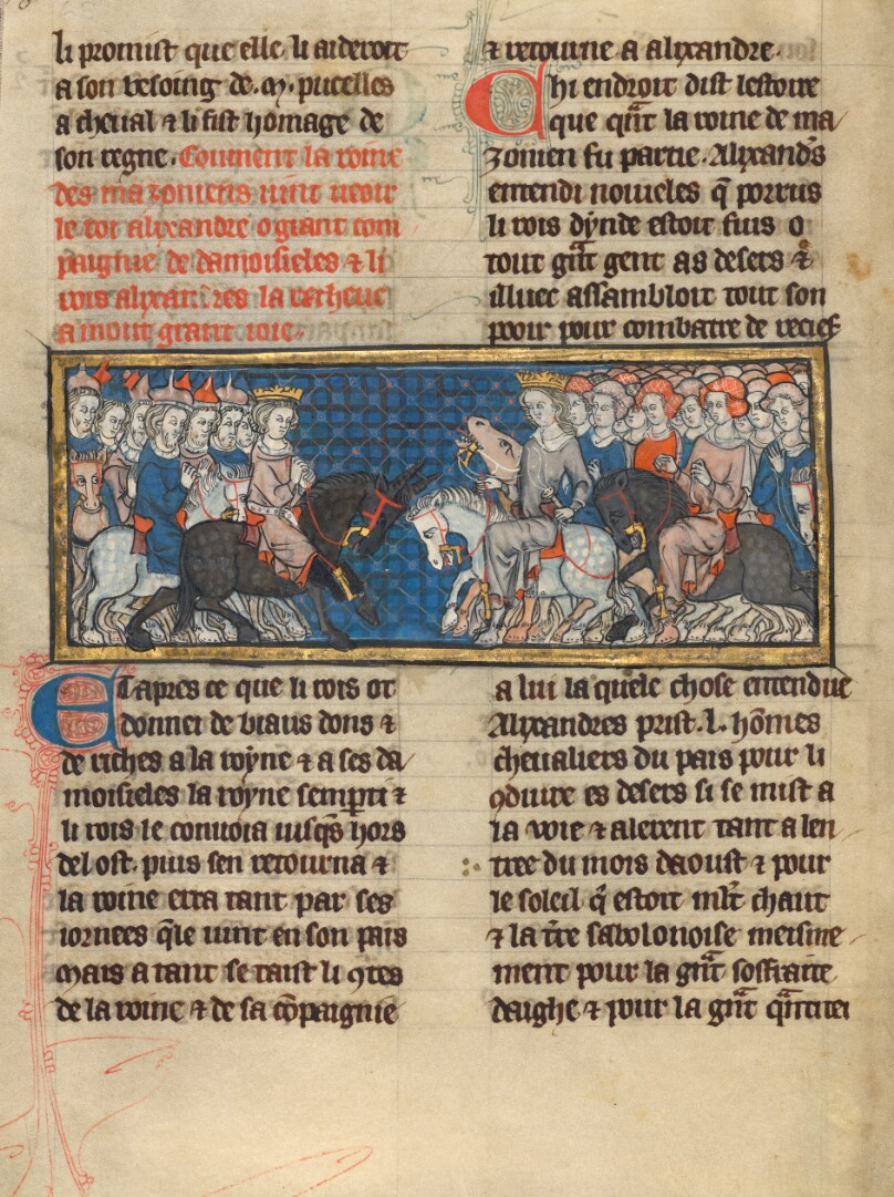 Alexander and His Army Receiving the Amazons and Their Queen