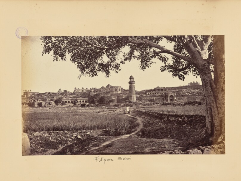 Futtypore Sikri; General View of the Ruins (West Side), from the Foot of the Hill