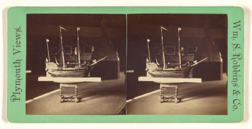 Model of the Mayflower.