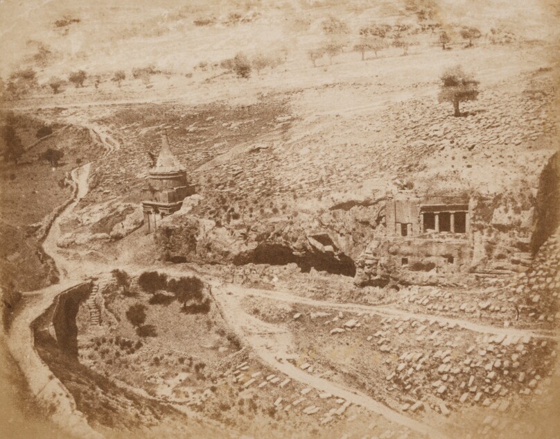 The Hebrew Cemetery - Tomb of Absalom.  Broom Hebron - Jerusalem