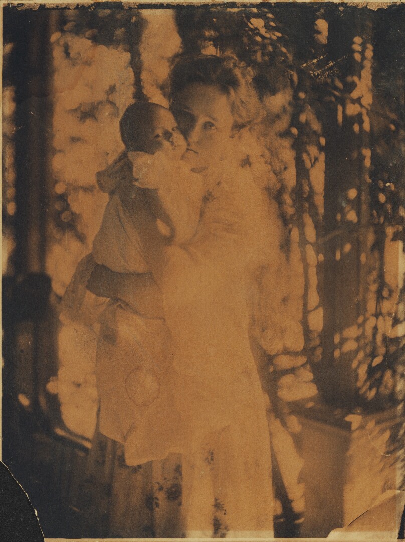 [Gertrude O'Malley and son Charles]