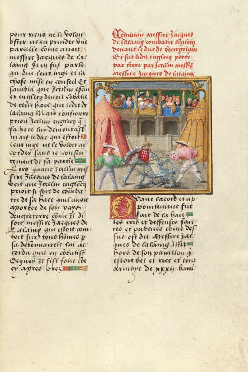 Jacques de Lalaing Defeating an English Esquire before the Duke of Burgundy