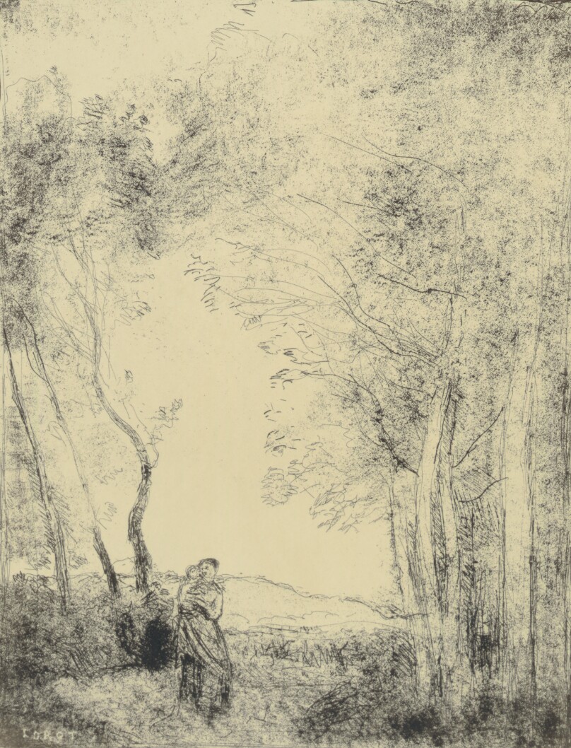 Jeune Mère á l'Entrée d'un Bois