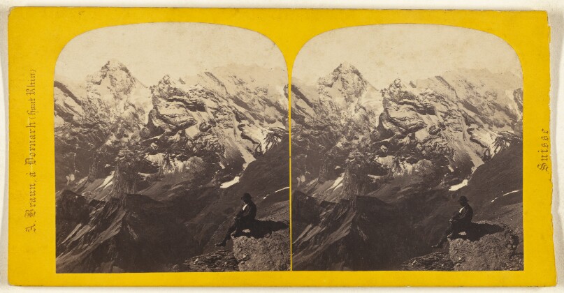 Oberland Bernois. Le Gespaltenhorn (10874') et la Blumlisalp (11298'), vue prise du Schilthorn (9127').