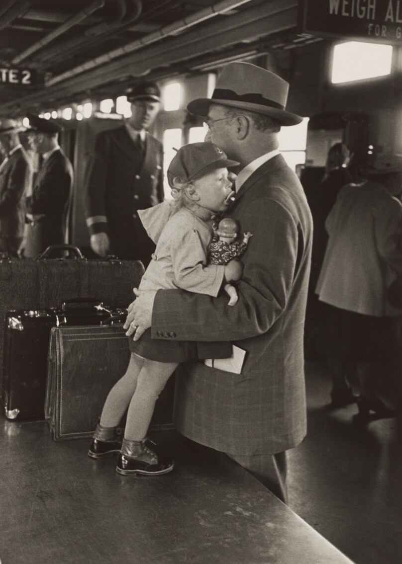 [The Congressman and The Baby at a Train Station]