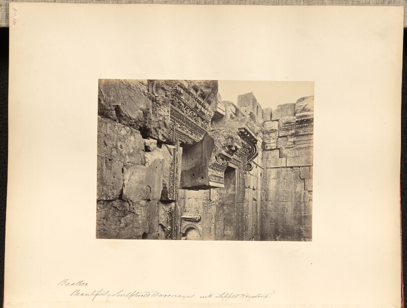 Baalbec, Beautifully sculptured doorway [illeg] with [illeg] Keystone