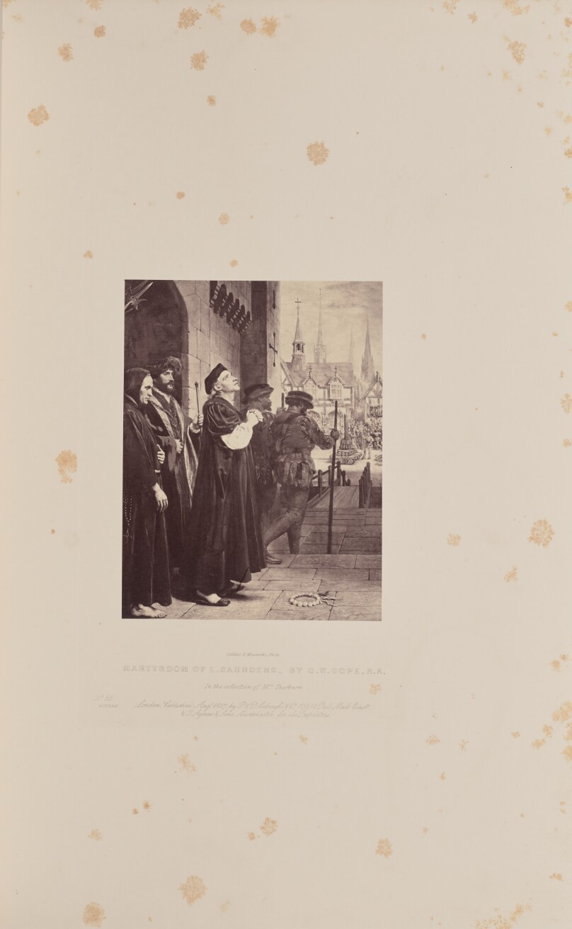 Martyrdom of L. Saunders, by C.W. Cope, R.A.