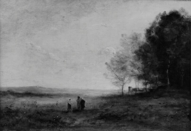 Evening Landscape with Three Figures