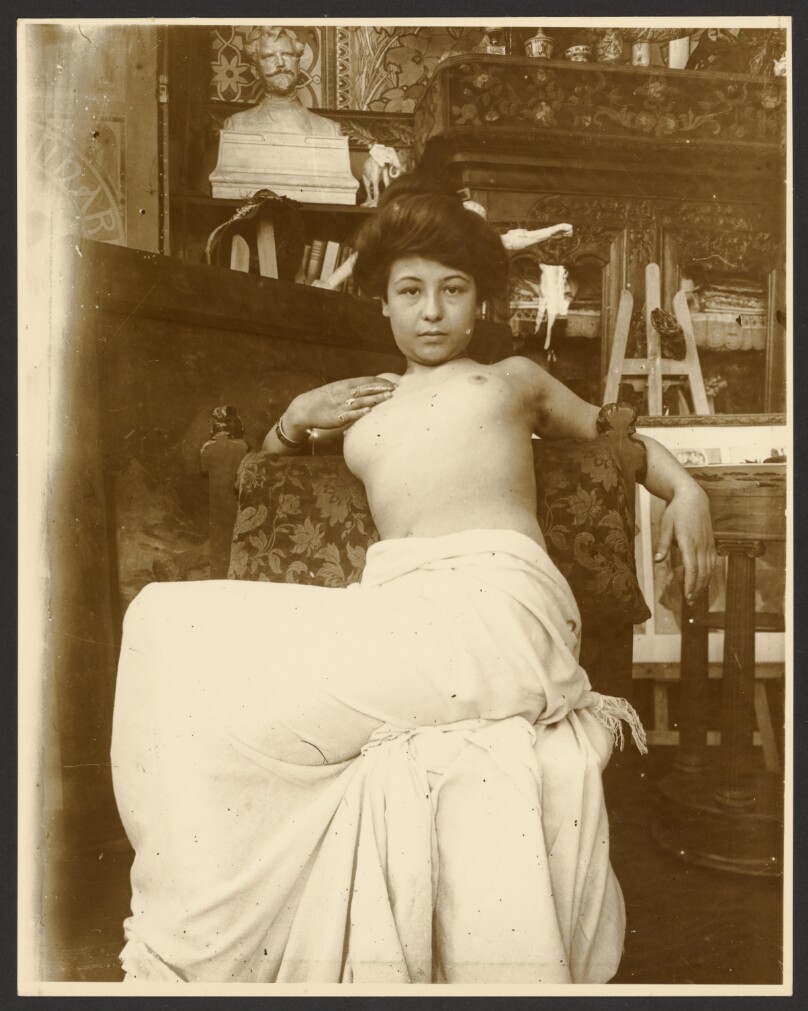 [Female Model for the Allegory "September" from the Cycle of the Twelve Months, for the Journal "Cocorico," Paris]