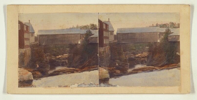 Hills and Dales of New England. Falls at Queechee Village. Vt.